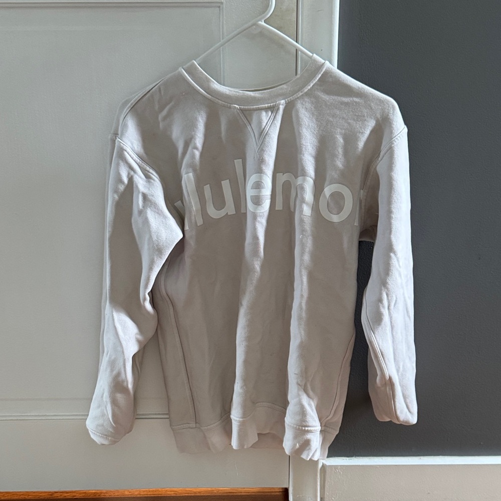 lululemon athletica Cream Crew Neck Sweater